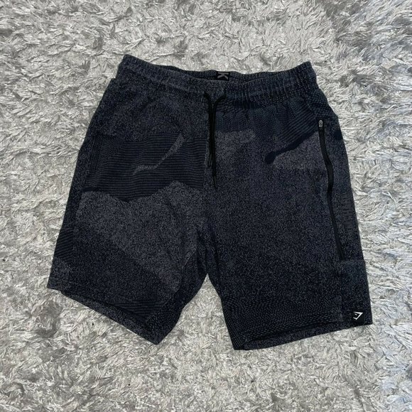 Gymshark Other - Gymshark Mens Black Tech Knit Shorts Pockets Large